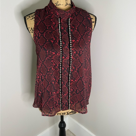 Endless Rose Red and Black Snakeskin Top - Picture 10 of 10